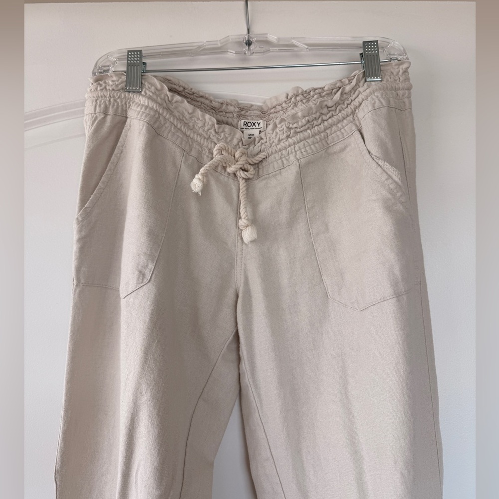 Roxy Linen Drawstring Pants - Picture 3 of 12